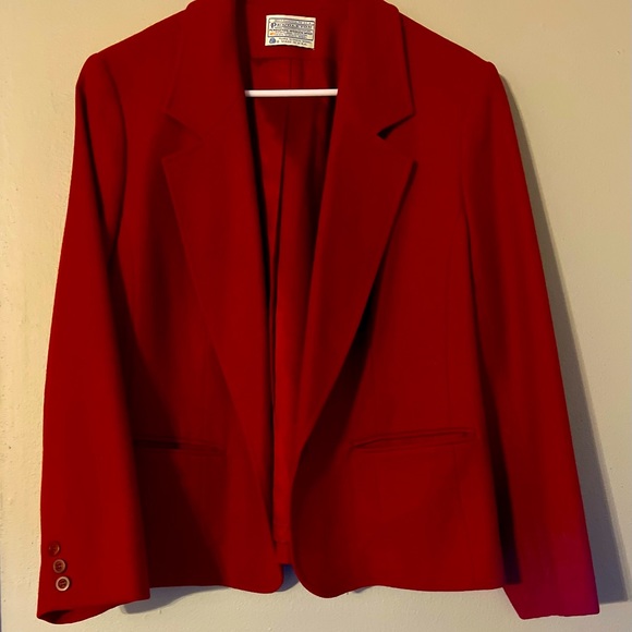vintage pendleton virgin wool red blazer made in USA